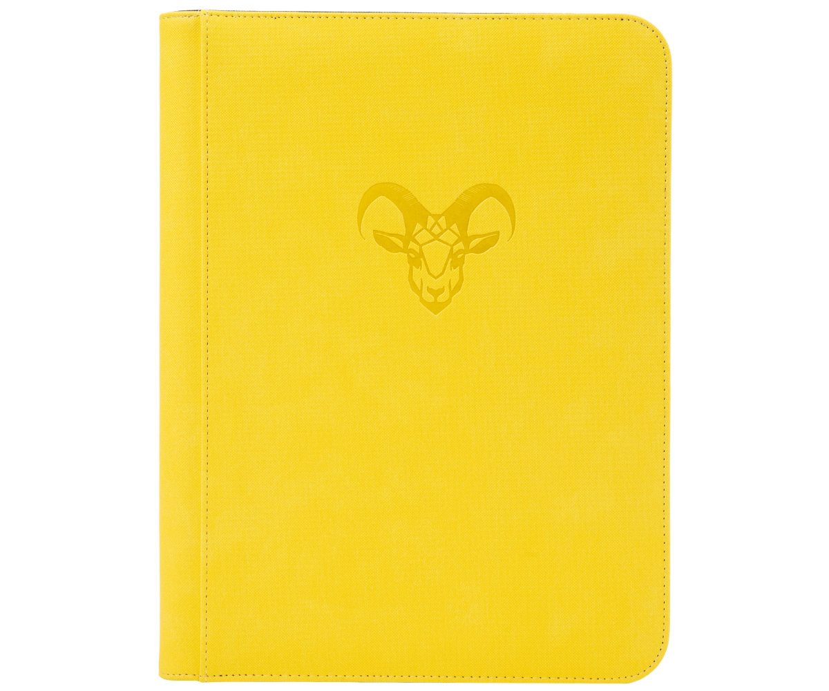 Yellow Stay Flat Card Binder